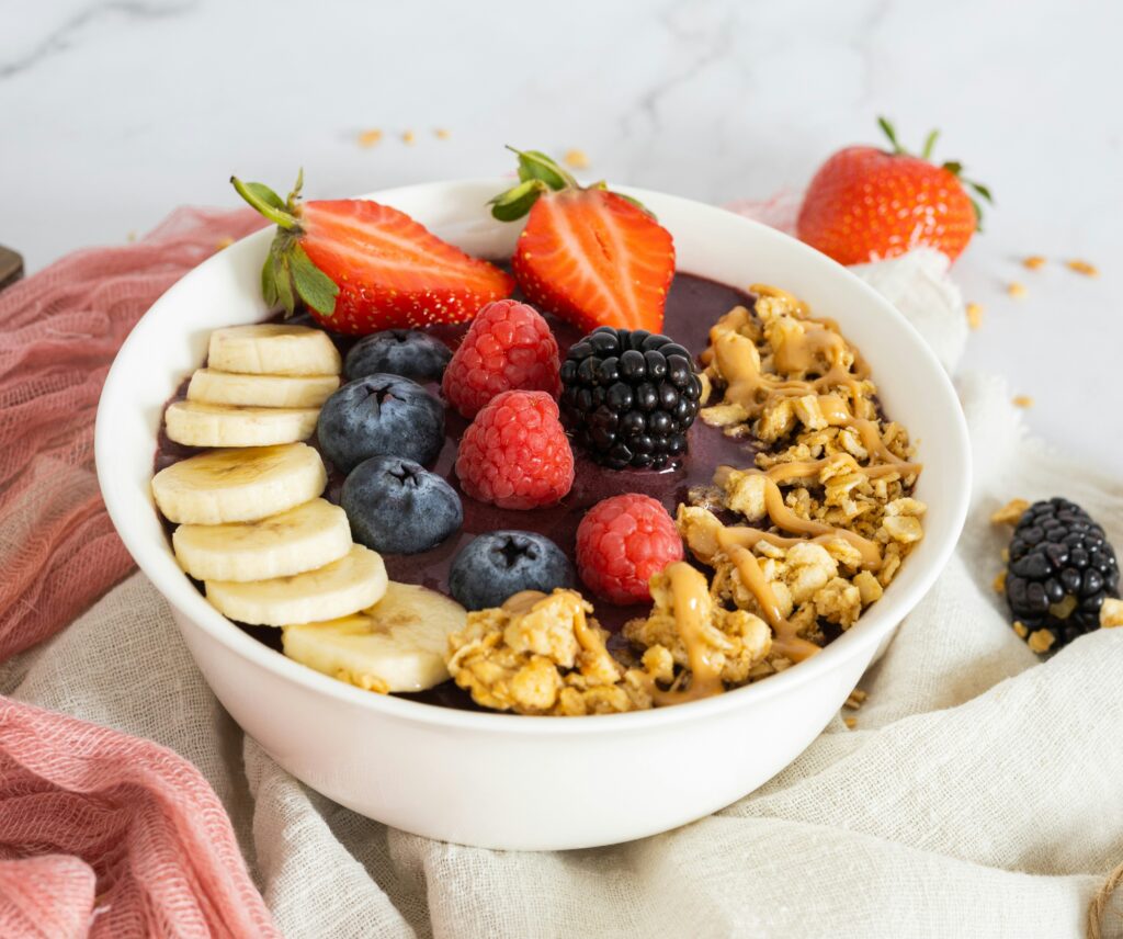 Common acai bowl at a cafe